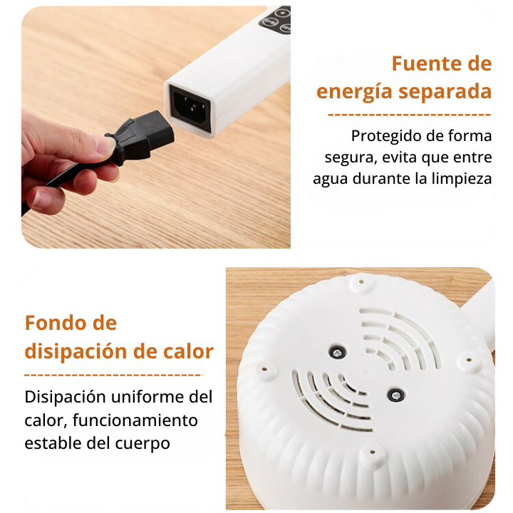 Sartén eléctrica con pantalla LCD, múltiples modos de cocción y sensor de temperatura automática