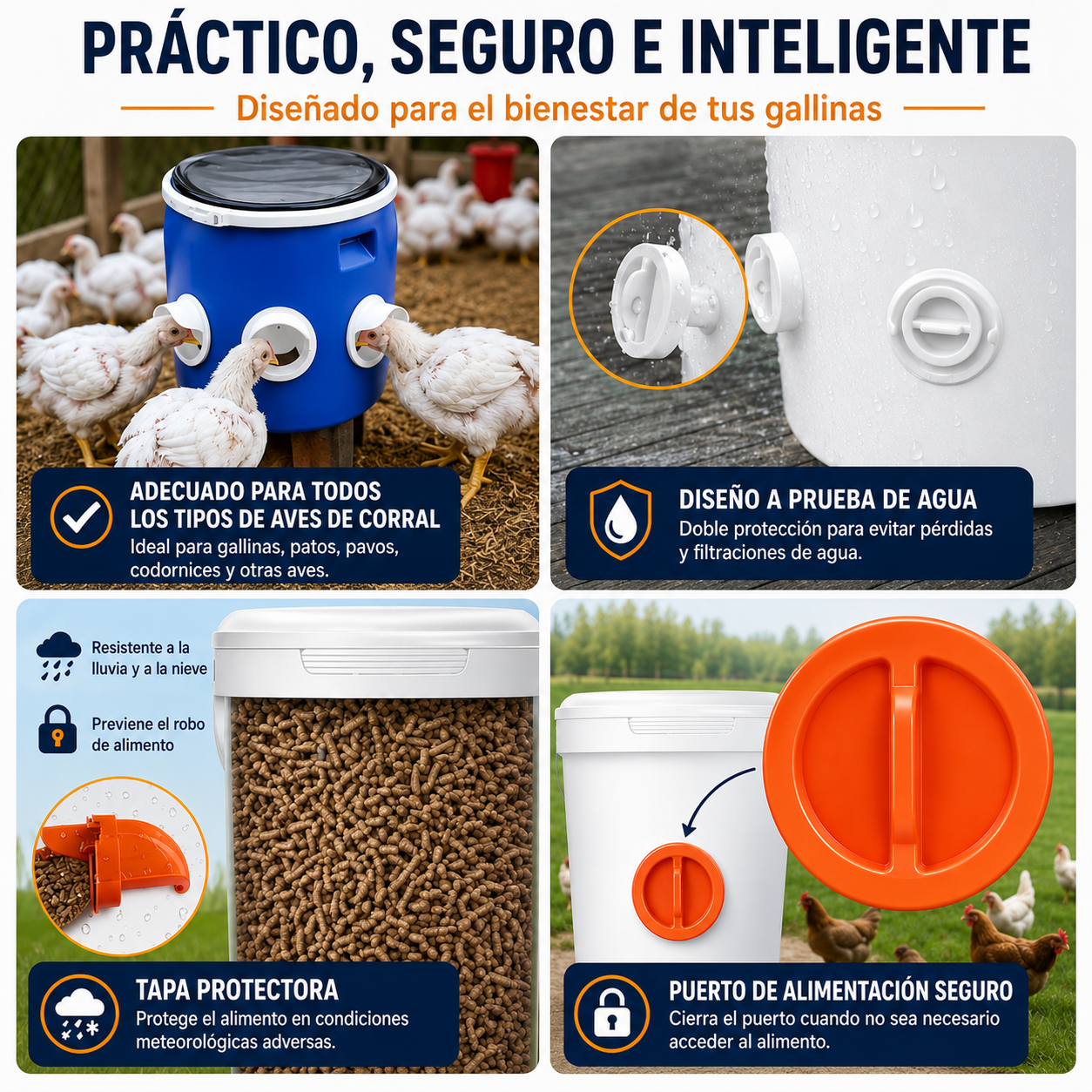 Kit Alimentador Para Aves De Corral