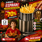 🔥Freidora Profunda De 1,2L De Capacidad, Compatible Con Placas Vitrocerámicas Y Cocinas De Inducción
