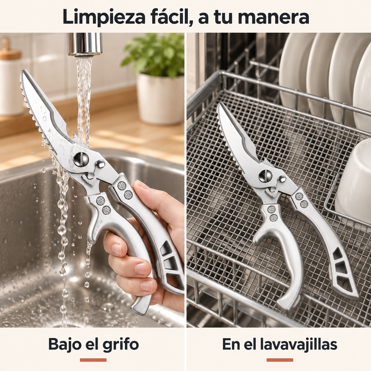 Tijeras de cocina de acero alemán premium