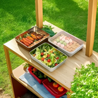 Bandeja de Acero Inoxidable 304 con Tapa Hermética (2.1 L – 25.5 × 19.4 × 5.7 cm)