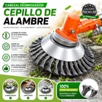 🍀 Hoja de Corte de Césped de Alambre de Acero Súper Resistente 360° (Incluye Kit de Adaptadores)