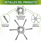 💥Descuento Del 70% | Cabezal De Cortacésped Con 6 Hojas De Acero Manganeso Inoxidable