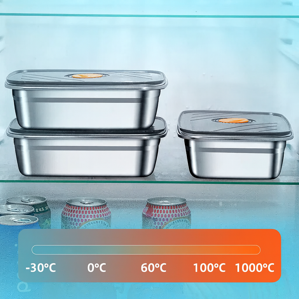 Recipiente Antibacteriano para Alimentos de Acero Inoxidable Inox 316 – 1000 ml | Descuento del 70%