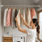 Barra telescópica ajustable y multifuncional sin perforación, que se extiende hasta 160 cm