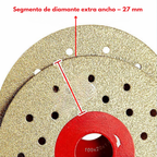 DISCO DE CORTE Y DESBASTE DE DIAMANTE 2 EN 1 MULTIFUNCIONAL PREMIUM