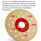 DISCO DE CORTE Y DESBASTE DE DIAMANTE 2 EN 1 MULTIFUNCIONAL PREMIUM