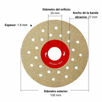 DISCO DE CORTE Y DESBASTE DE DIAMANTE 2 EN 1 MULTIFUNCIONAL PREMIUM