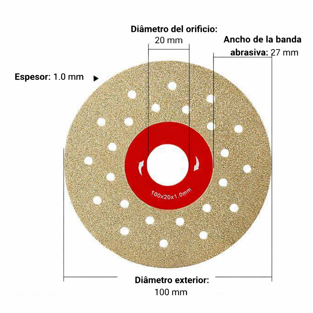 DISCO DE CORTE Y DESBASTE DE DIAMANTE 2 EN 1 MULTIFUNCIONAL PREMIUM