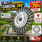 ⚙️ Hoja de Corte de Césped de Alambre de Acero Súper Resistente 360° (Incluye Kit de Adaptadores)