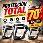 🛡️ La visera protege la cara, los ojos y las vías respiratorias durante el trabajo