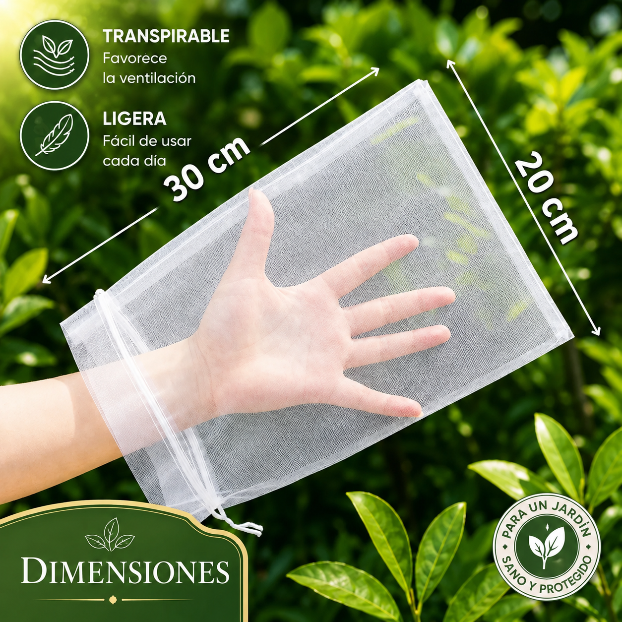 Sacos de Malla Transpirables para Proteger Frutas y Verduras | Reutilizables