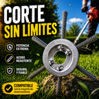 ⚙️ Cabezal De Desbrozadora Con 6 Cuchillas De Acero Trenzado