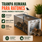 🐁 Jaula Trampa Humanitaria para Ratones, Ratas y Ardillas Vivas