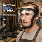 🛡️ La visera protege la cara, los ojos y las vías respiratorias durante el trabajo