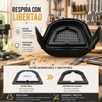 🛡️ La visera protege la cara, los ojos y las vías respiratorias durante el trabajo