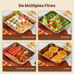 [SET 6 +🎁 3 Gratis] Caja de alimentos de acero inoxidable 304 (25*20*6 cm)