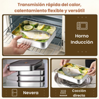 Recipiente hermético multifuncional en acero inoxidable 316 (22x15x6 cm)