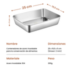 🇪🇸 (Compra 6 + 3 gratis) Cajas para alimentos de acero inoxidable alemán 304