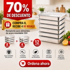 🎁SÚPER OFERTA | Caja Para Alimentos De Acero Inoxidable Alemán 304 2000ML
