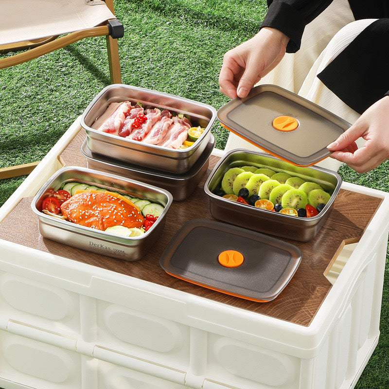 🇪🇸 (6 +🎁3 GRATIS) Caja para alimentos de acero inoxidable 316