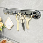 ✊ Soportes de acero inoxidable con 5 ganchos, cómodos y capaces de soportar hasta 20 kg