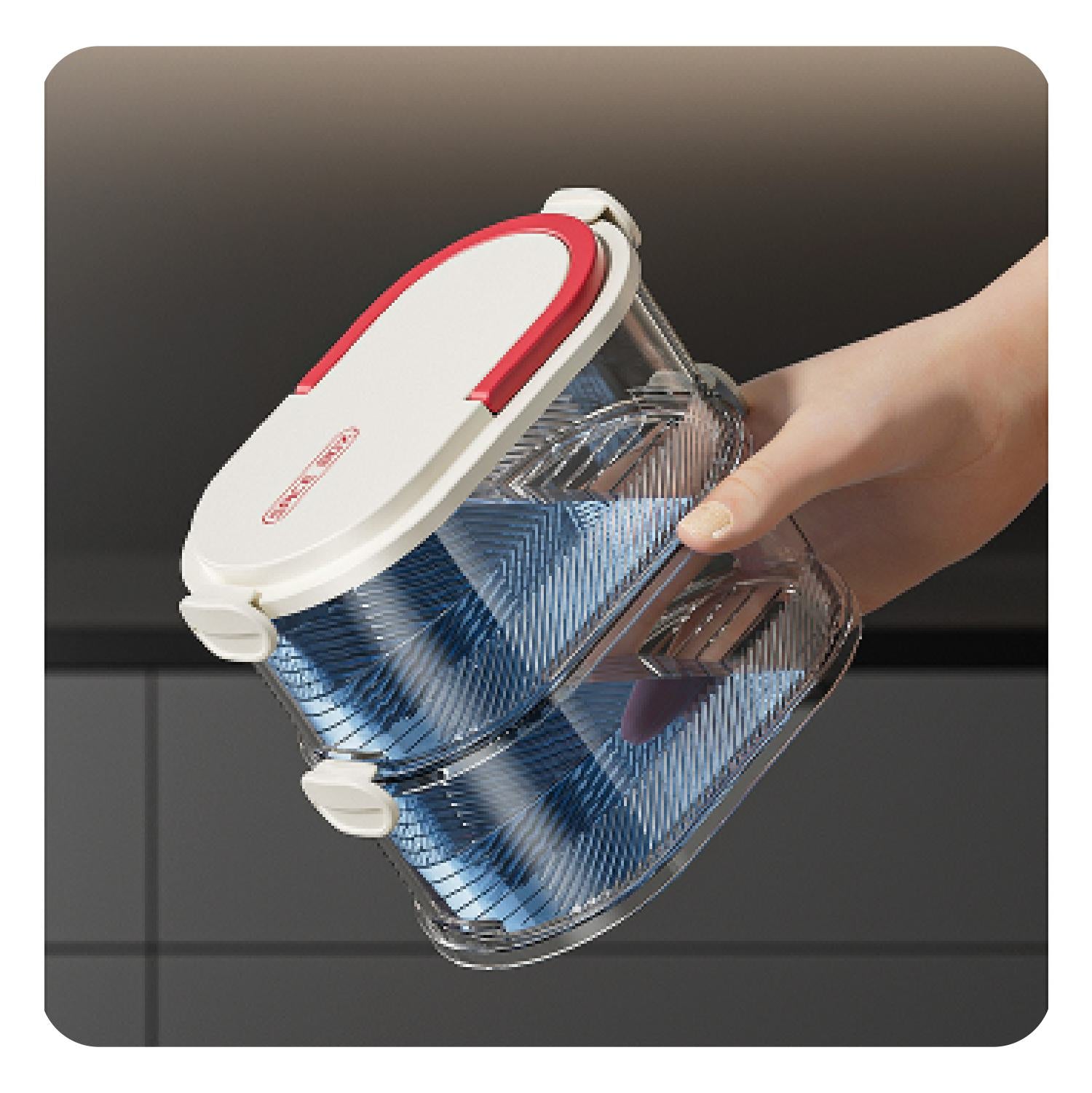 Contenedor Apilable De 4 Niveles, Transparente, Para Almacenar Alimentos, Con Cierre Hermético