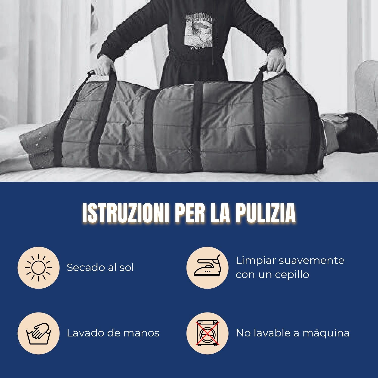 ✔️ Tabla de transferencia de pacientes con 6 asas reforzadas, almohadilla médica multiusos para camas, ancianos