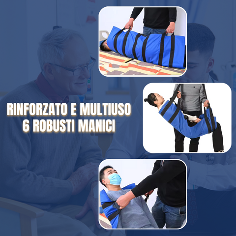 ✔️ Tabla de transferencia de pacientes con 6 asas reforzadas, almohadilla médica multiusos para camas, ancianos