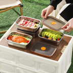 [Set 6 + 🎁3 Gratis] Contenedor de alimentos duradero de acero inoxidable 316 (19 x 13,5 x 5,5 cm)