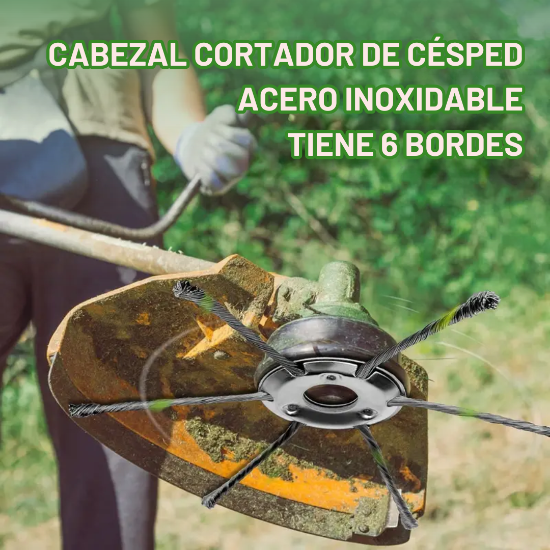 [🔥70% DE DESCUENTO - SOLO HOY] El cabezal del cortacésped tiene 6 bordes de acero inoxidable