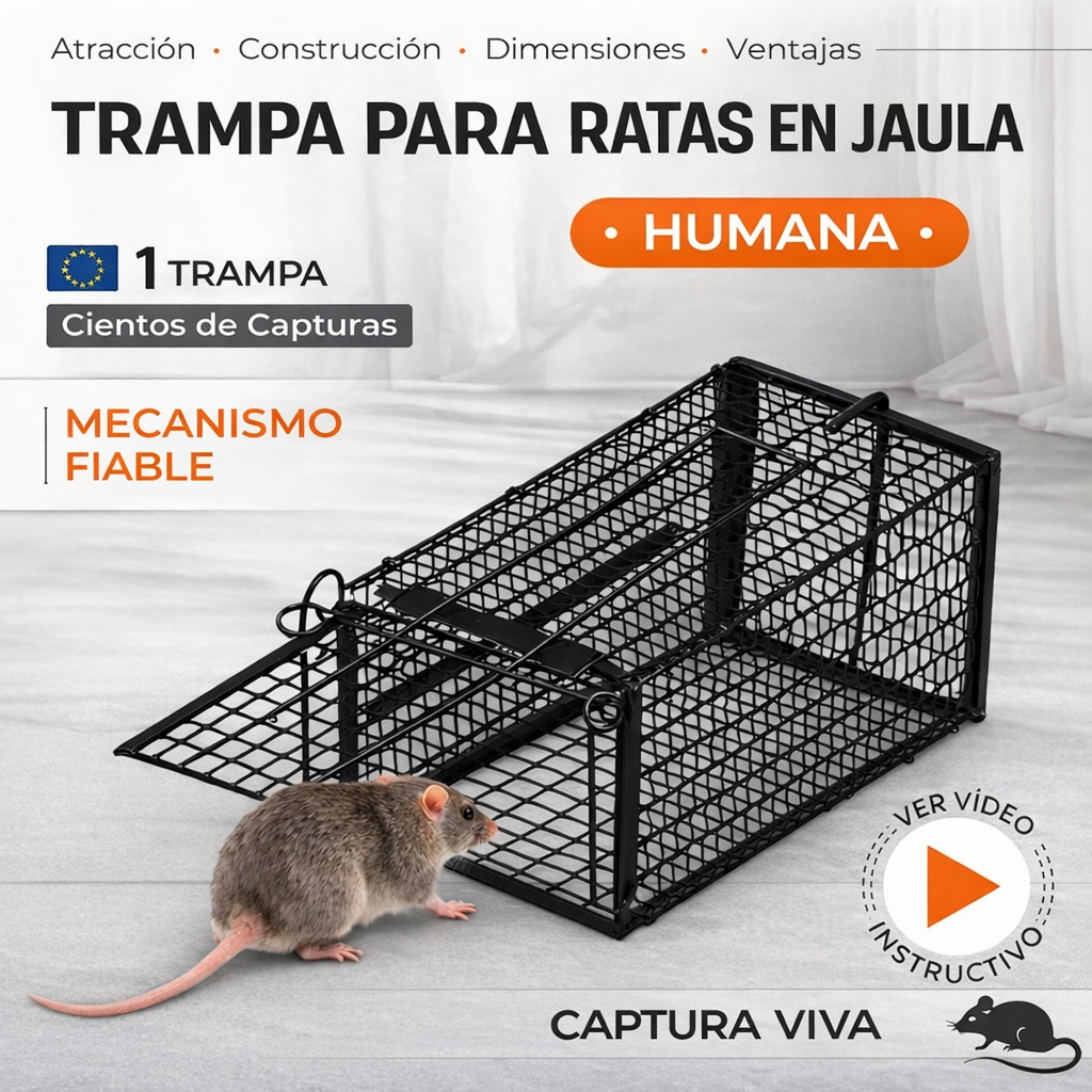 🇪🇸 Trampa automática para ratones – ‘Cárcel móvil’ para roedores