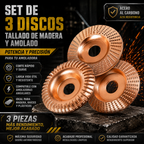Set de 3 Discos de Desbaste — Lija, Modela y Esculpe en Segundos