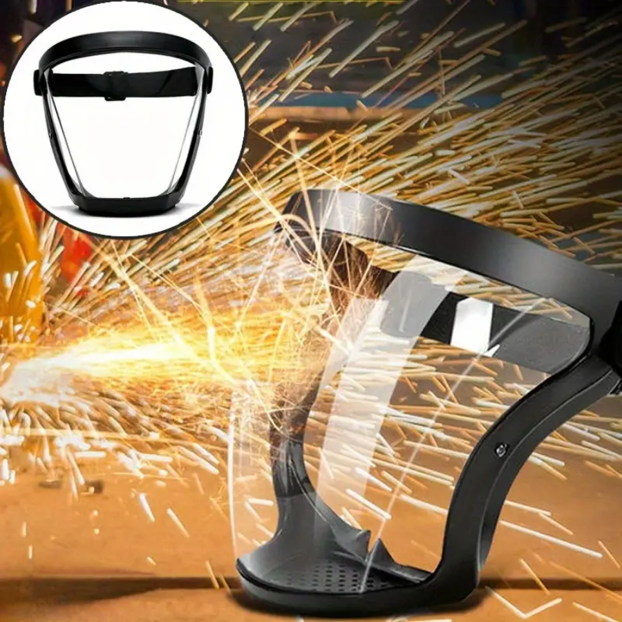 La visera protege la cara, los ojos y las vías respiratorias durante el trabajo