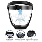 La visera protege la cara, los ojos y las vías respiratorias durante el trabajo