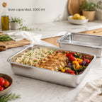 Tuppers Meal Prep de 2000ML — Acero Inoxidable Alemán