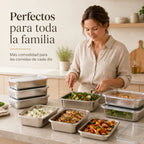 Tuppers Meal Prep de 2000ML — Acero Inoxidable Alemán