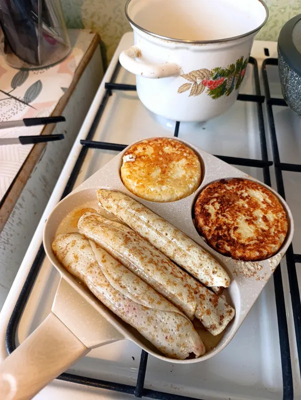 🇪🇸 Sartén de piedra de 4 capas antiadherente, multifuncional con diseño moderno de 3 ángulos