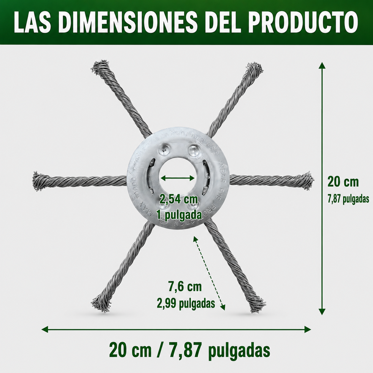 Cabezal Universal para Desbrozadora — 6 Cuchillas de Acero Inoxidable