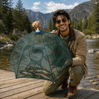 ✨Red de pesca plegable tipo trampa de 96 cm | 16 entradas | Agua dulce