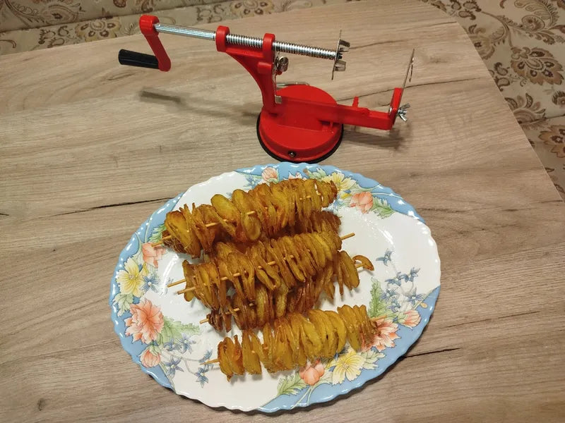 🇪🇸 Máquina de acero alemana 3 en 1 para cortar verduras en espiral - pelar - descorazona