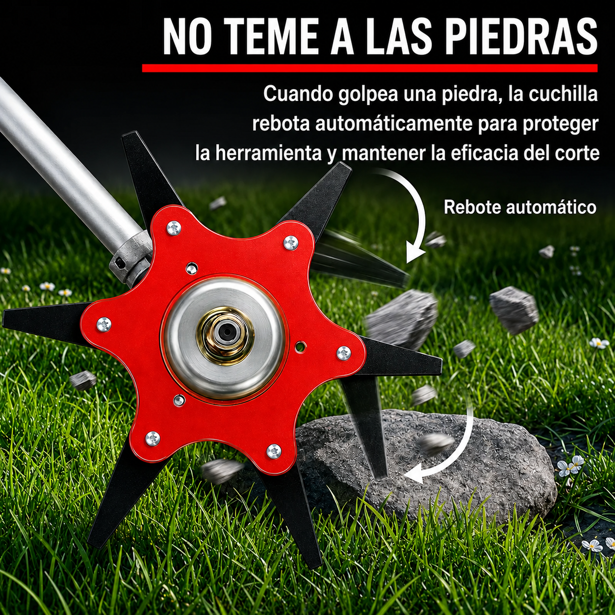 6Blade – Cabezal de corte con 6 cuchillas de acero al manganeso