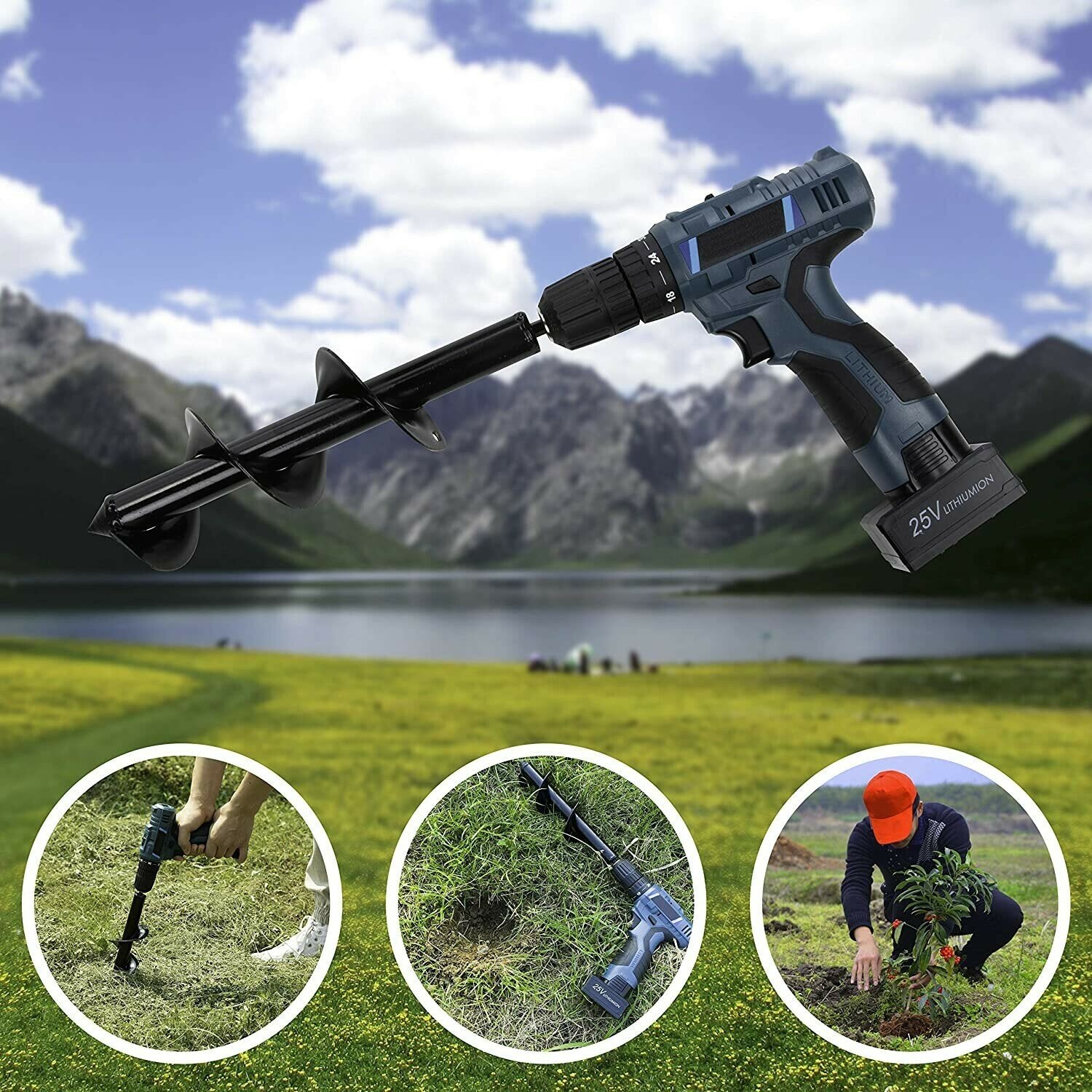 Broca espiral Easy Gardening Auger