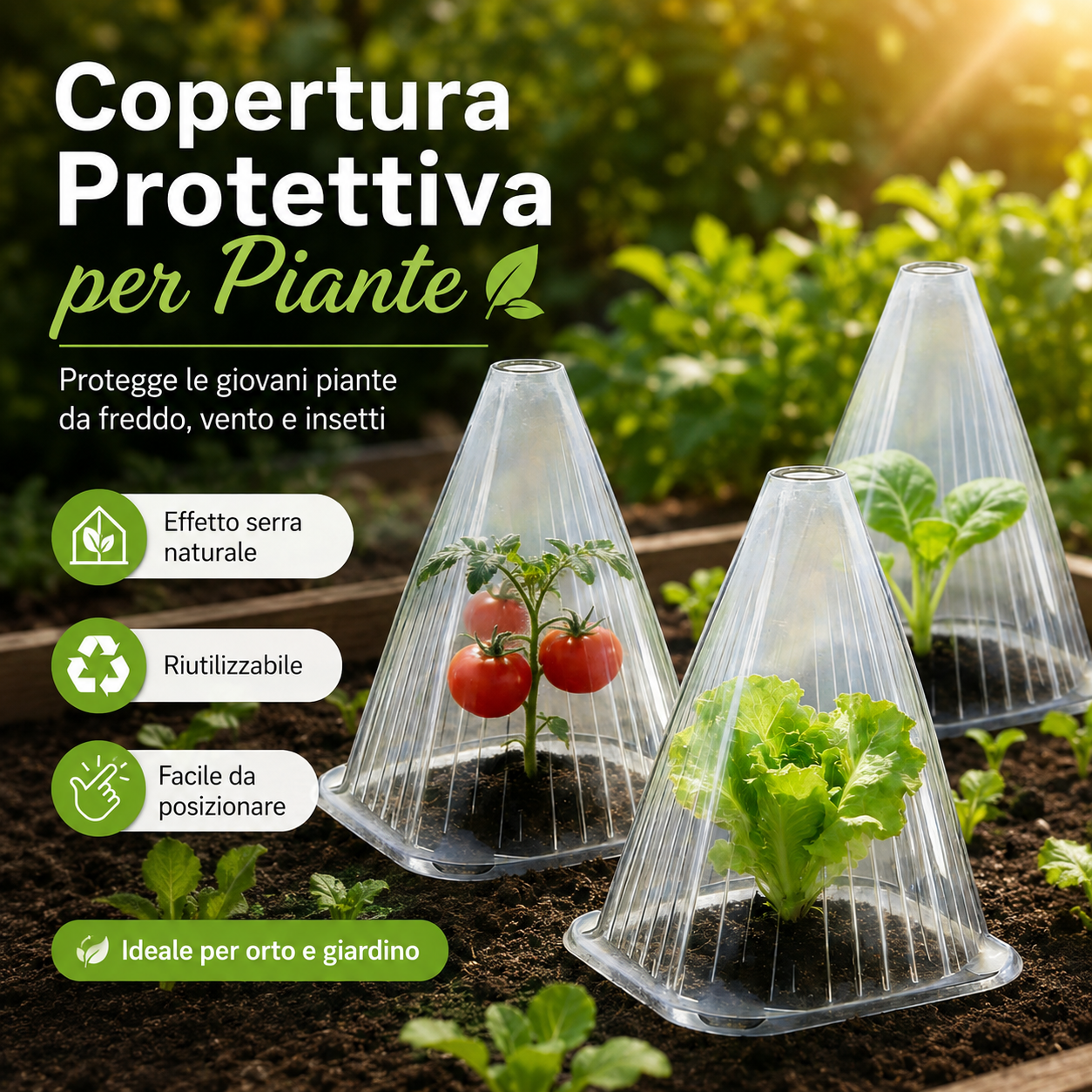 🌱 Cubierta Protectora para Plantas – Reutilizable y Fácil de Instalar