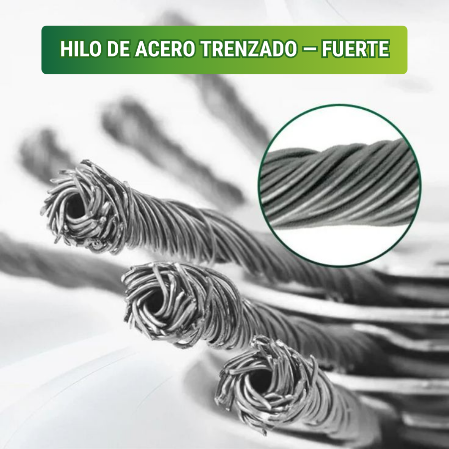 🇪🇸 El cabezal del cortacésped tiene 6 bordes de acero inoxidable (Accesorios incluidos)