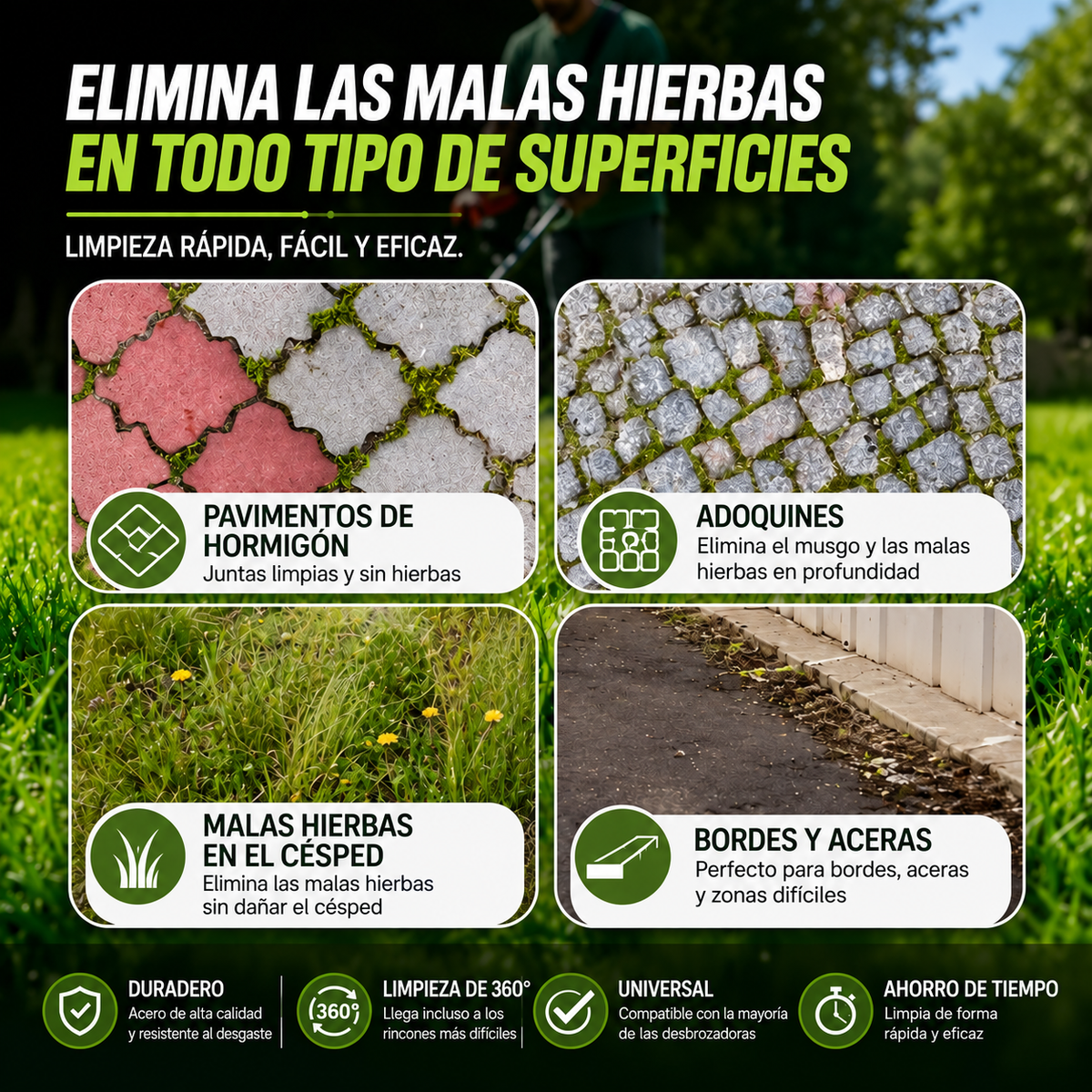 Disco de Alambre de Acero para Desbrozadora | 7 ACCESORIOS