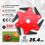 Cabezal desbrozadora 6 cuchillas acero manganeso