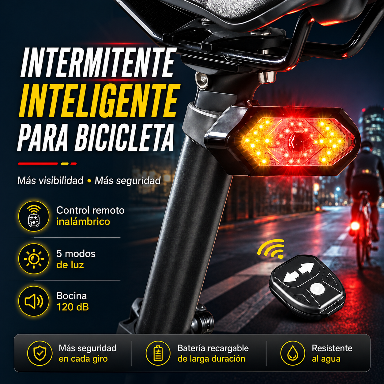 Kit luz trasera con intermitentes inalámbricos