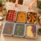 ✨Caja para alimentos de acero inoxidable alemán 304 (25 x 20 x 6 cm)