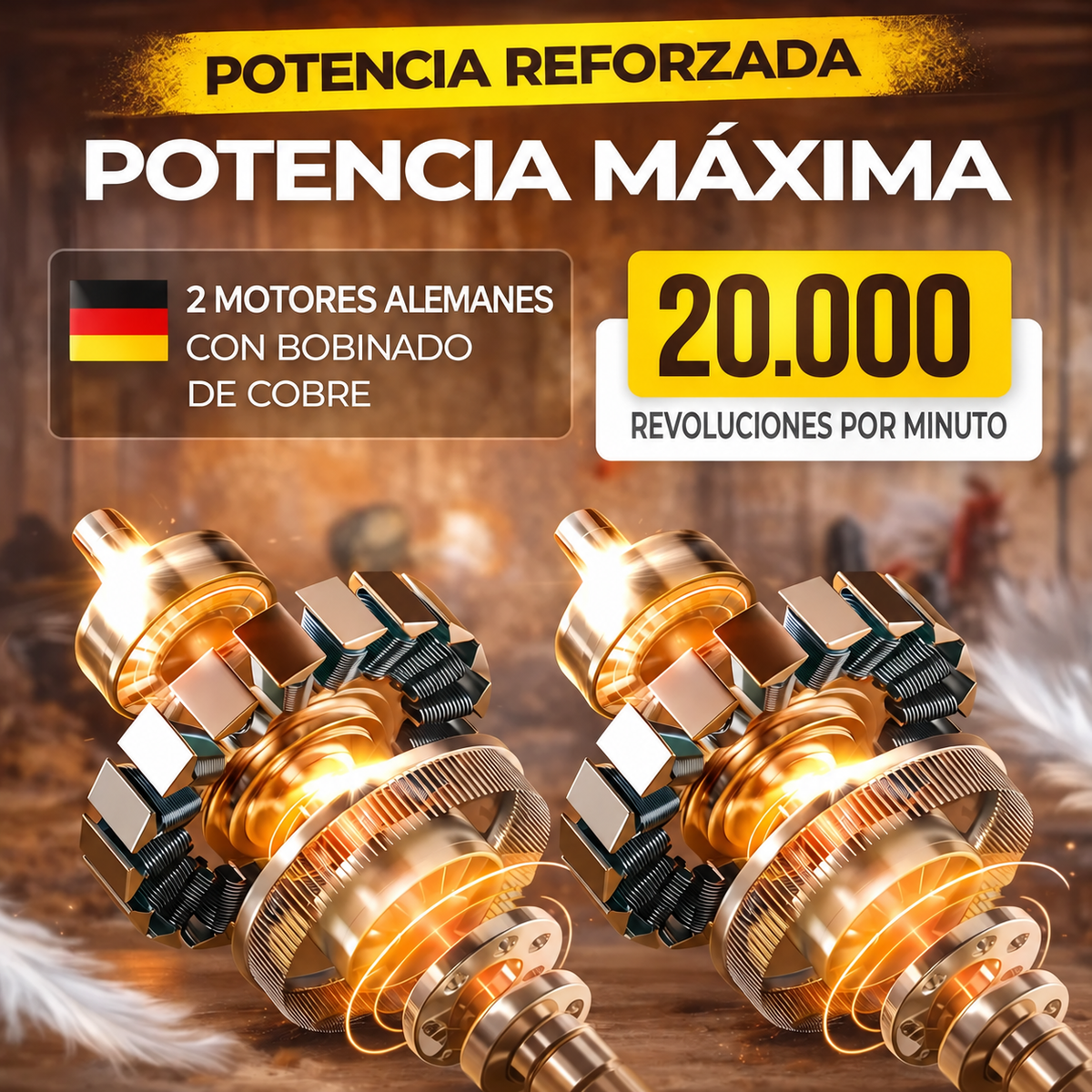 Desplumadora Eléctrica Rápida — Despluma un Pollo en Solo 60 Segundos